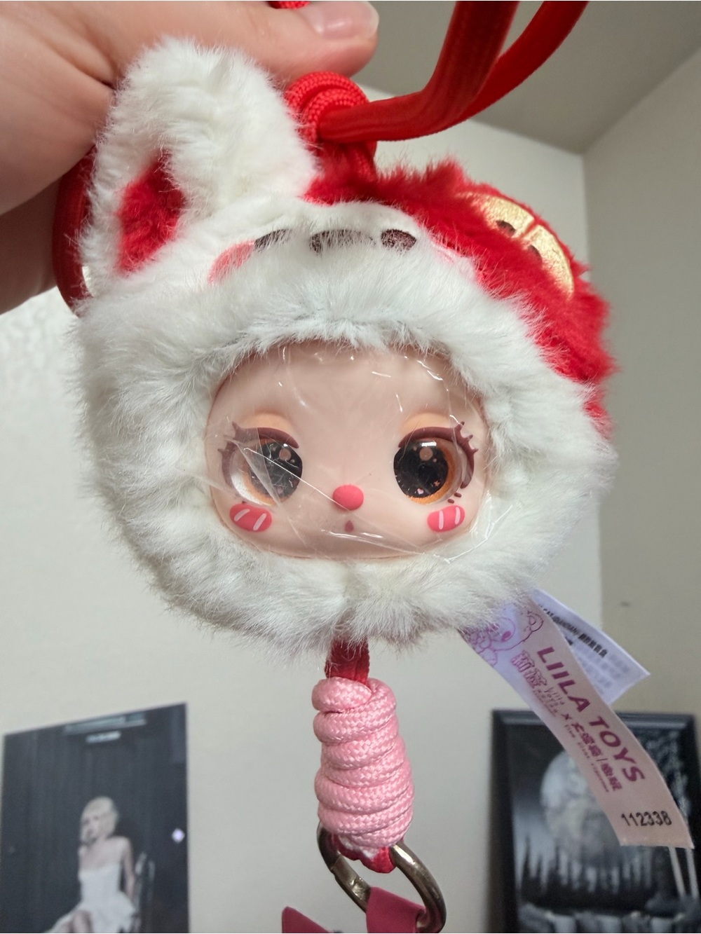 Lilia’s Zoo Mini: Red & White Plush Character Keychain